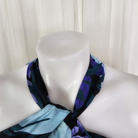 Kobi Halperin Ruth Botanical Print Front Twist Halter Dress Size 6 - Picture 8 of 14